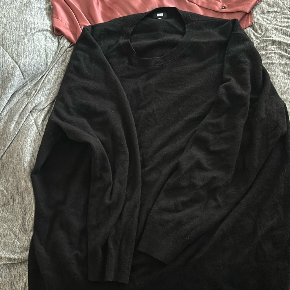 Men’s black cashmere sweater 3XL